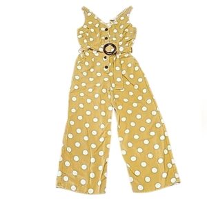 Monteau Los Angeles Yellow Polka Dot Romper